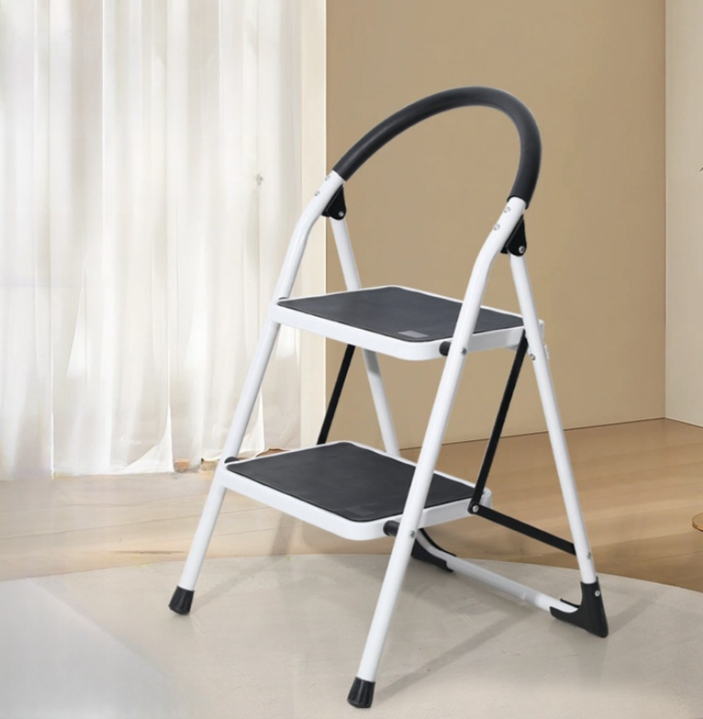 Hot Selling Folding 2 Step Ladder Anti-Slip Sturdy Household Portable Step Stool Foldable Ladders with Cushioned Handle