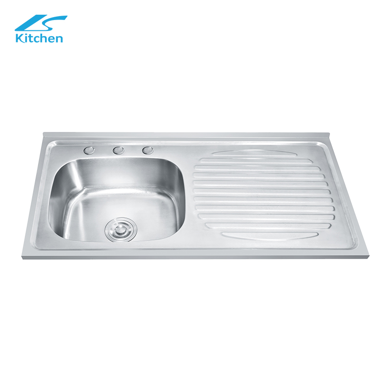 K-10050f Lavabo Unique Drainboard Stainless Steel Sink 304 Basin Deep Laundry for Cabinet Kitchen Sink RV Motor Sink