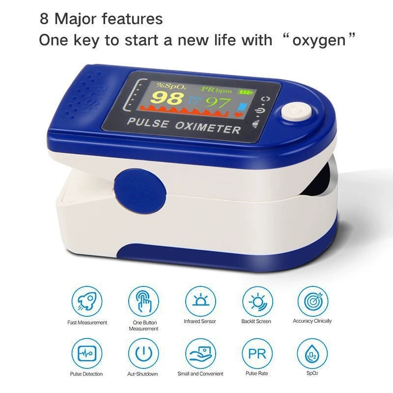The LED Screen Displays The Fingertip SpO2 of The Pulse Oximeter. The Finger Pulse Oximeter Monitors The Pulse Oximeter Lk87, Lk88, Lk89