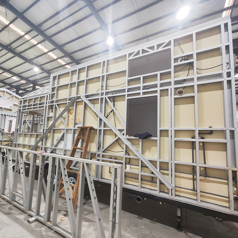 Prefabricated Modular House Tiny House on Wheels Construction 2 Bedroom Small House Kits