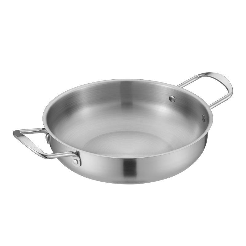 Golden Flat-Bottomed Pot for Serving Crayfish and Hot Pot