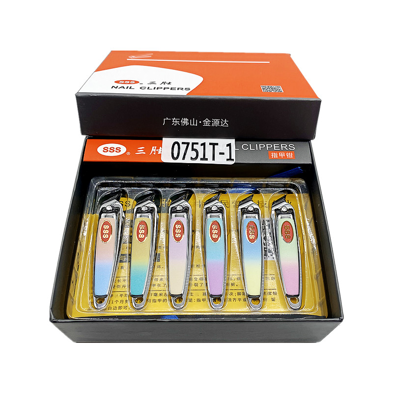 SSS 0751t-1 Gradient Color Nail Clippers Macron Color Nail Clippers Are Convenient for Oblique Mouth