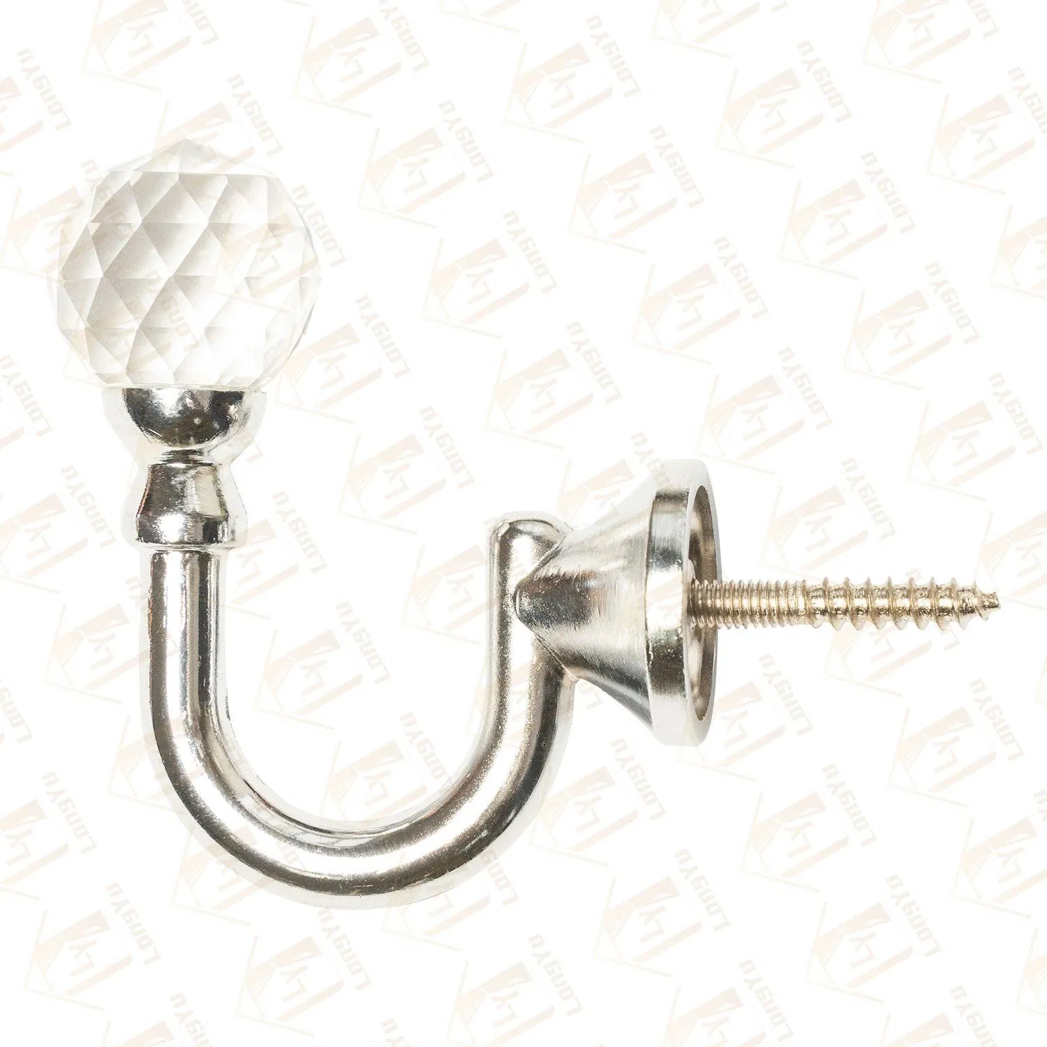 Window Crystal Curtain Rod Holdbacks, Hooks