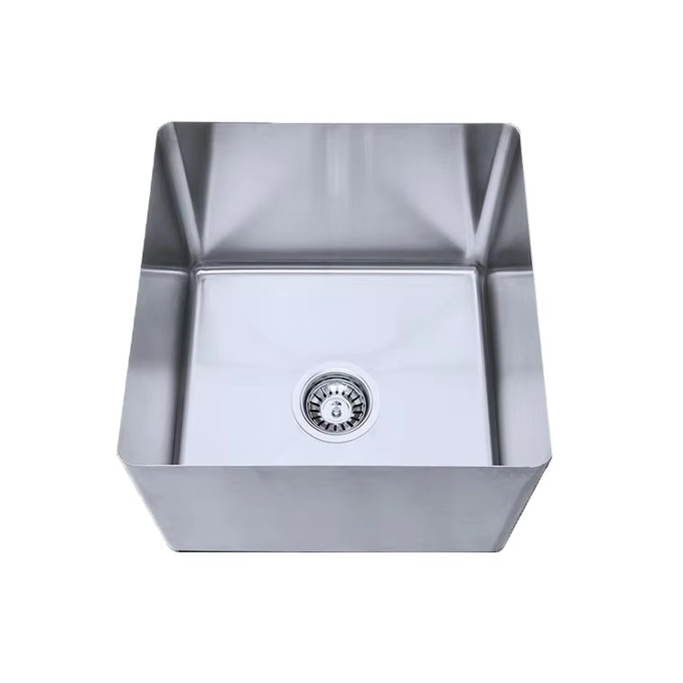 Customized Ss 304 316 Stainless Steel Restaurant Industrial Utility Sink Fabricated Handmade Commercial Kitchen Sink Bowl