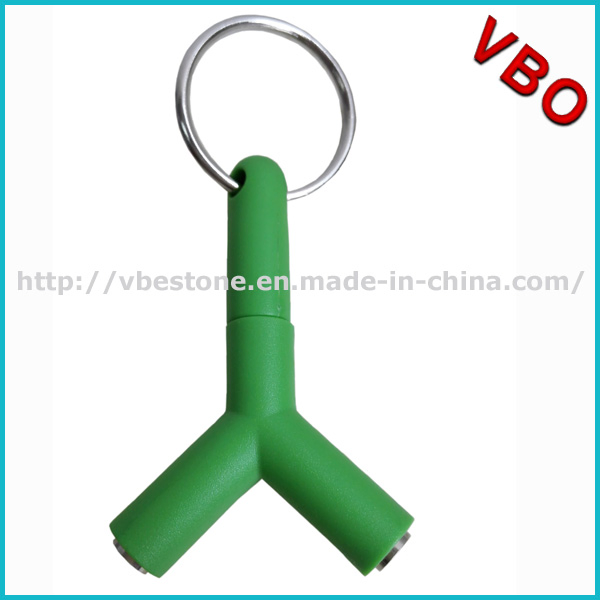 3.5mm Dual Jack Earphone Headphone Audio Adapter/Splitter (AD-128)