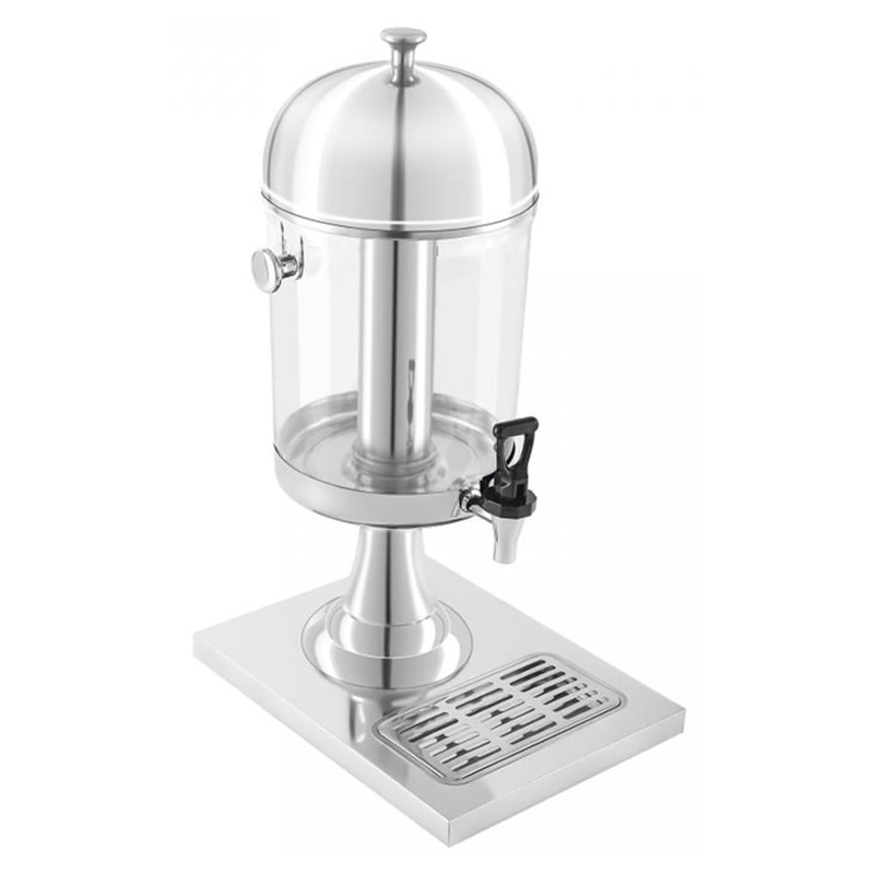 Hotel Round Stainless Steel Single Beverage Fruit Juice Dispenser