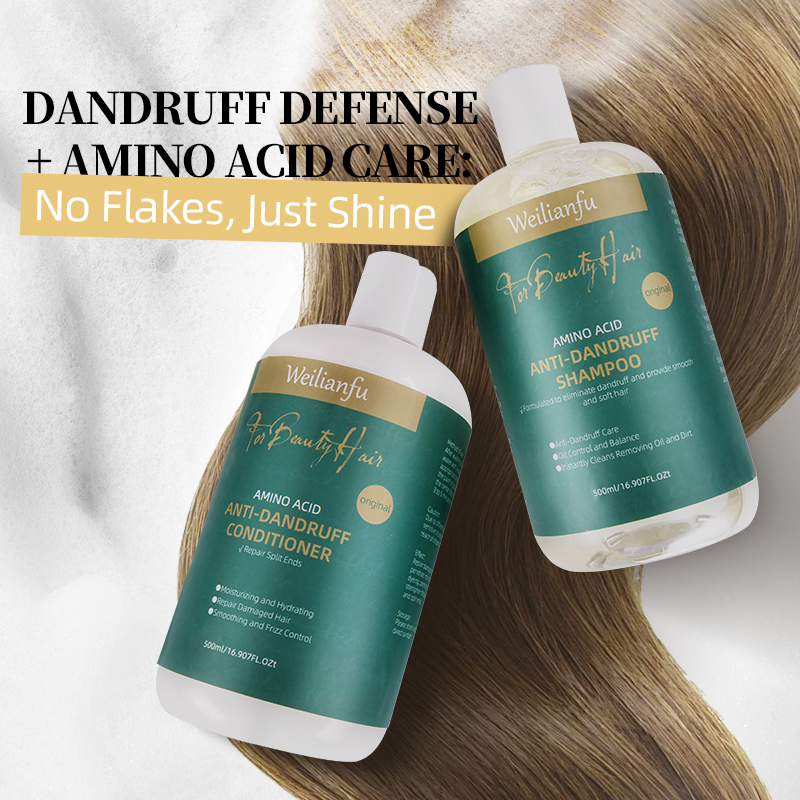 Professional Anti-Dandruff Shampoo and Conditioner with Amino Acids - Effective Hair Care for Dandruff Control and Oil Regulation