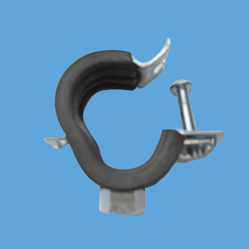 Carbon Steel Zinc-Plated Quick Assembly M8 or M8+M10 Heavy Duty Pipe Clamps with EPDM Rubber
