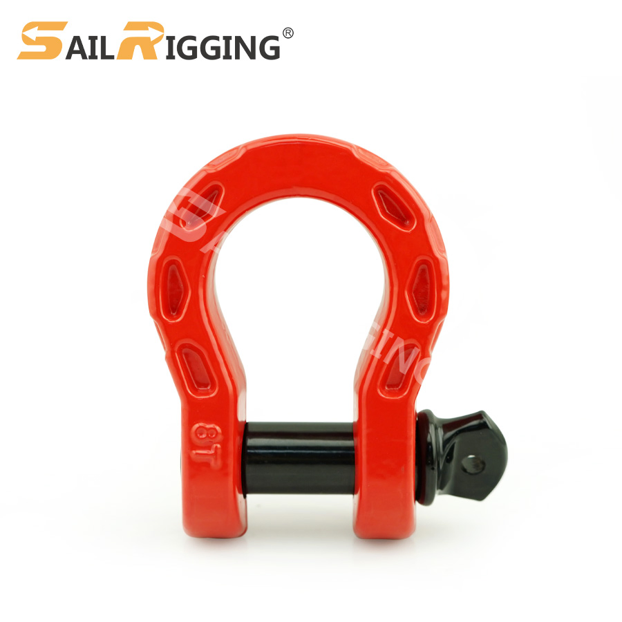 D Forged Winch Custom Shackle Recovery Shackle with Ring Offroad 4X4 Jeep Wrangler Trailer Tow D Ring Shackle for Strap