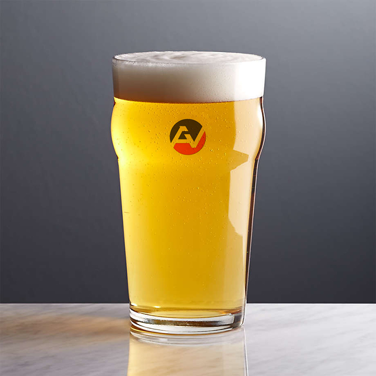 Pint Beer Glasses 16oz Custom Logo Printed Classic Glass Cup