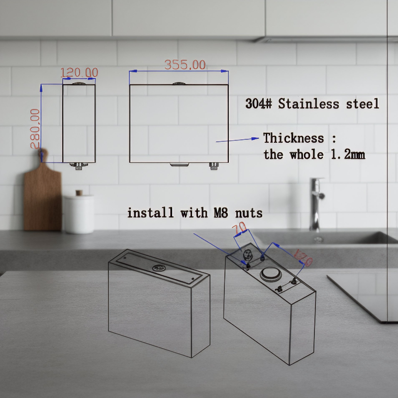 Customized Stainless Steel Metal Sheet Water Tank for Toilets