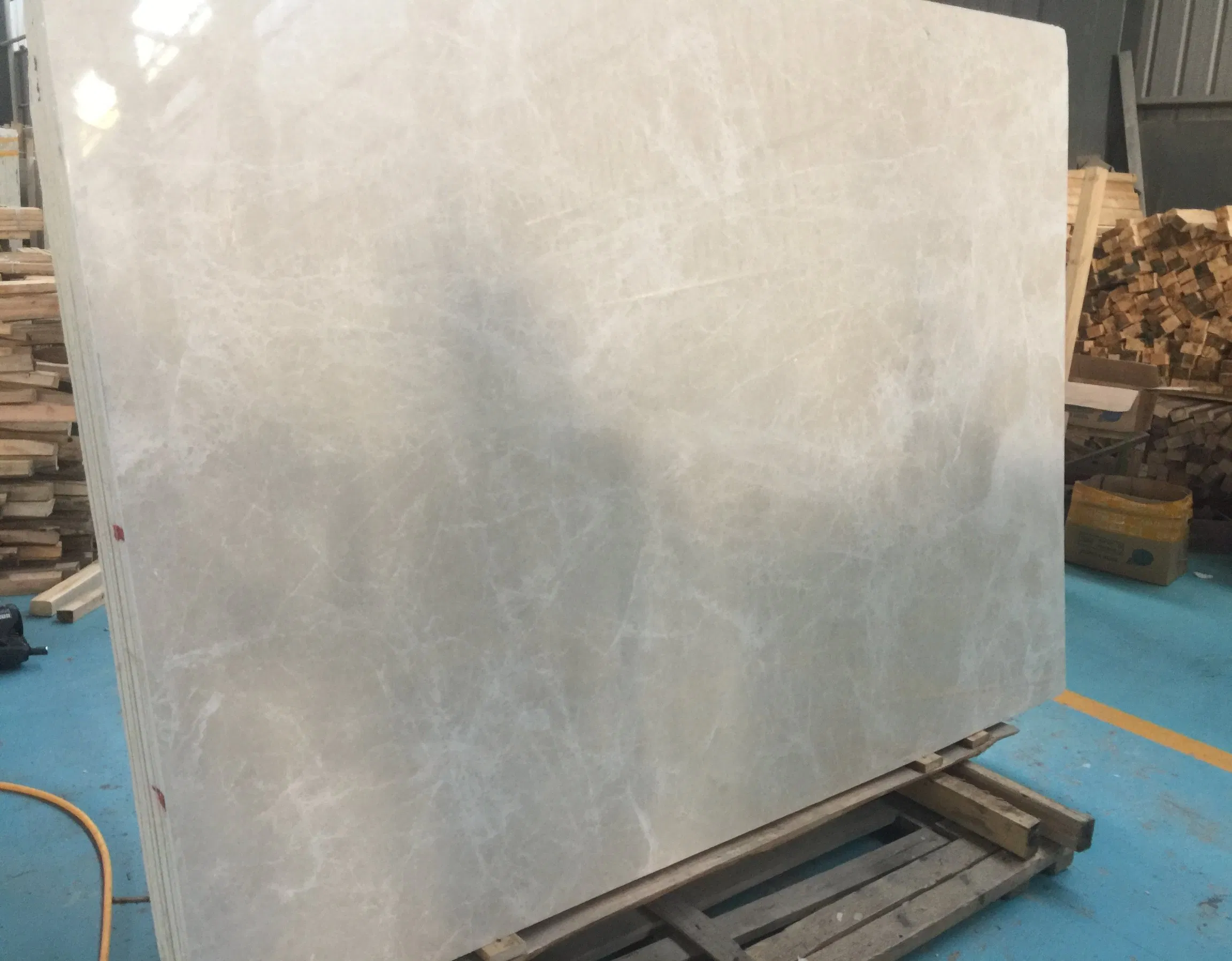 Moon Cream Yellow Beige Marble Polished Tiles Slabs for Interior Decoration Countertops Island