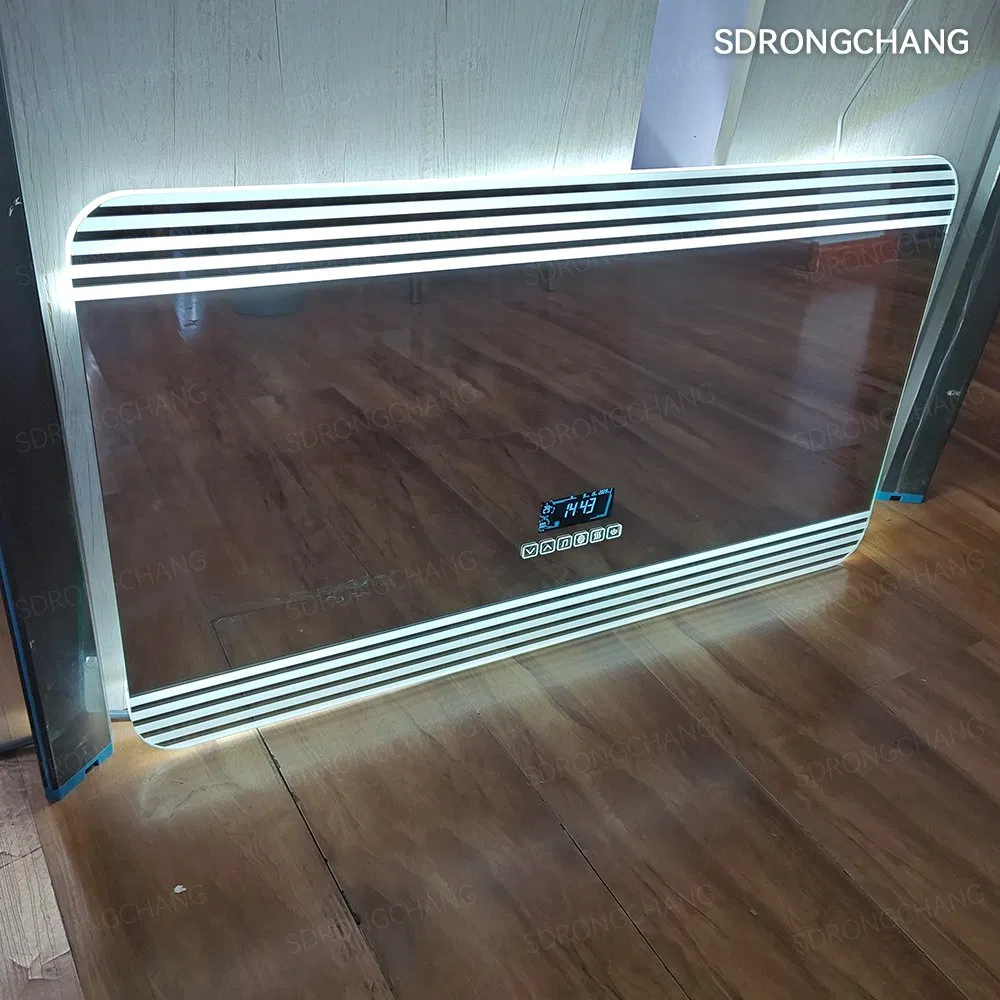 Factory Custom Size Smart Mirror Light Vanity Mirror Bathroom with LED Display Waterproof Fog Mirrors