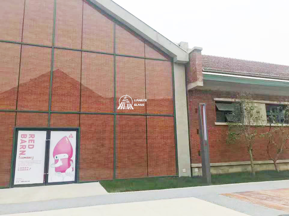 2mm-12mm Silk Screen Printing Glass Environmental Friendly Imitation Brick Glass