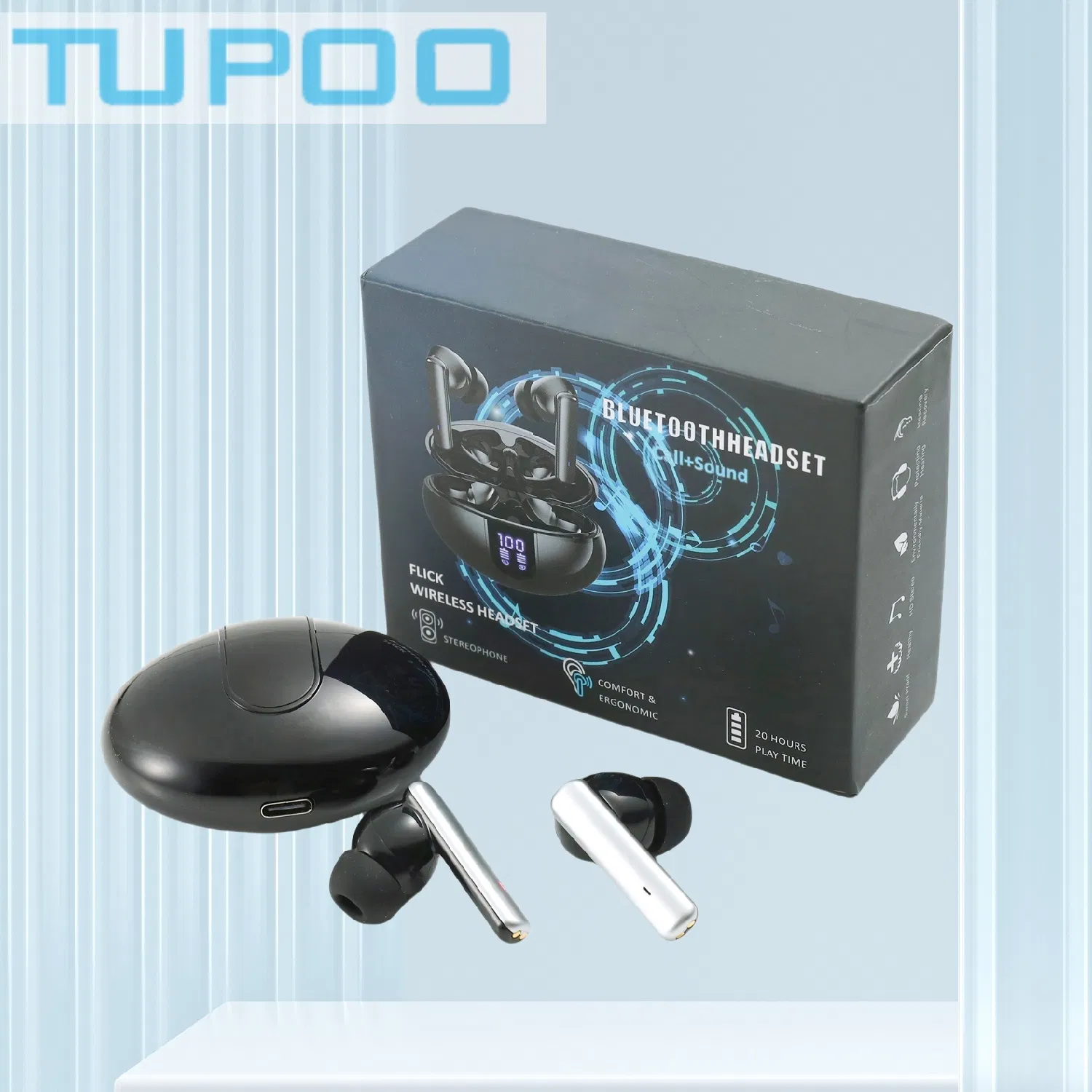 Top Sell Premium Bluetooth Headphone Wireless Earbuds with Long Battery Life