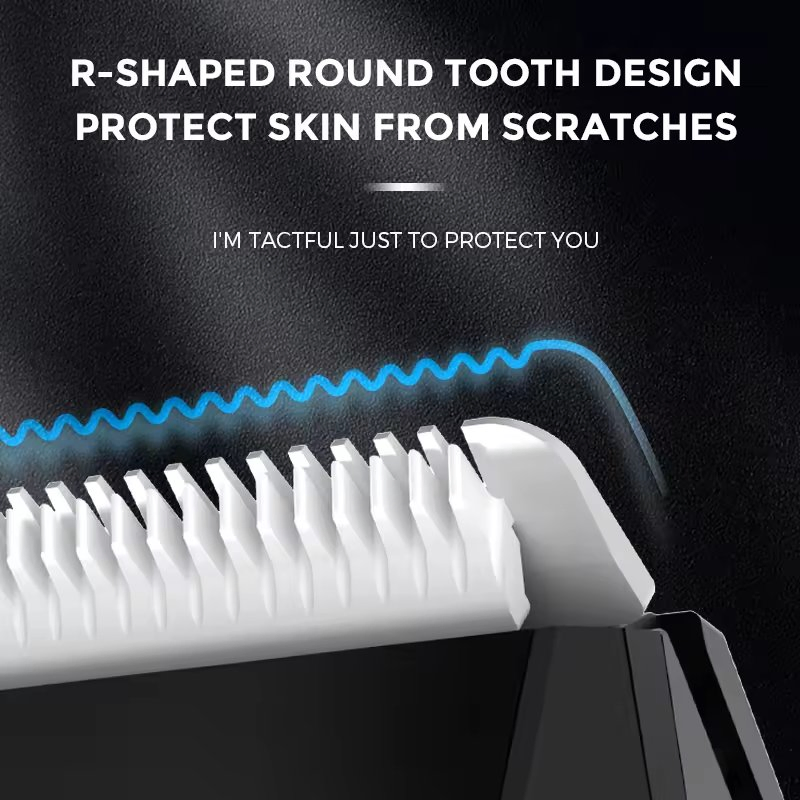 Safe Waterproof Ceramic Blade LCD Electric Hair Trimmer Men Clipper