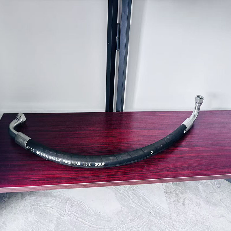 HuaJ Factory OEM Wire Braid High Pressure Hydraulic Pipe Hose Assembly SAE R1AT/R2AT/DIN/EN 1SN/2SN Standard for Construction Machinery