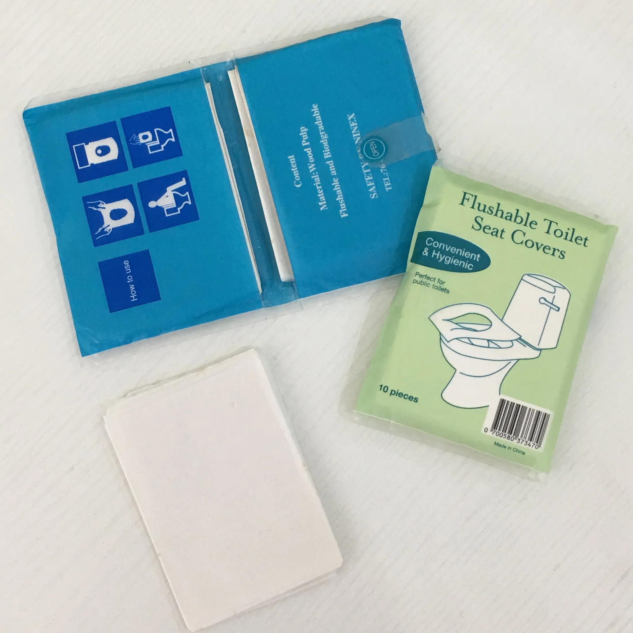 1/24fold No Plastic Bag Flushable Toilet Seat Covers for Travel