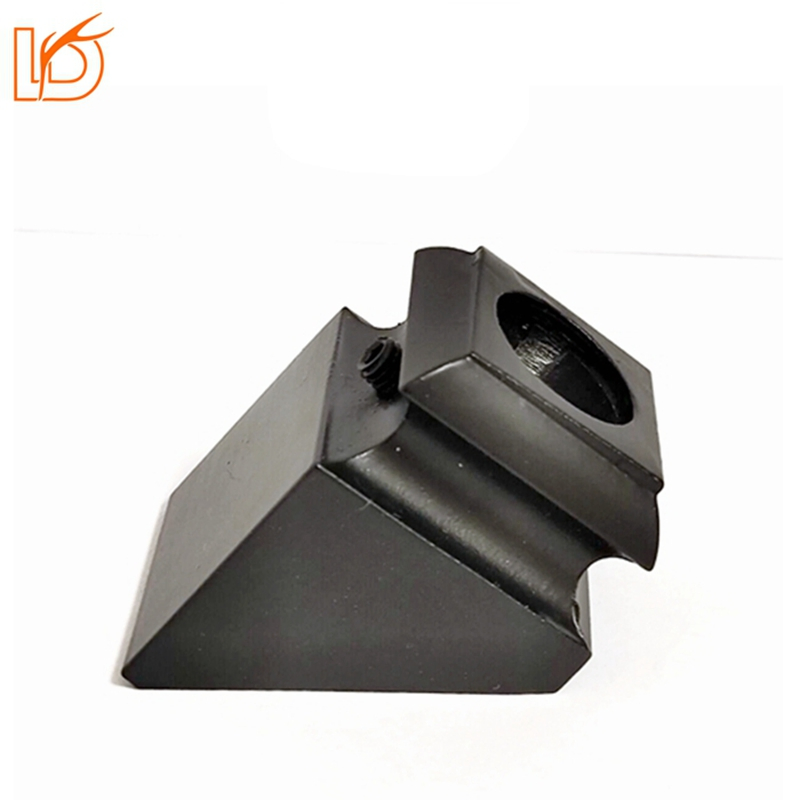 Wholesale Matt Black Stair Railing Parts Aluminum Angled Base