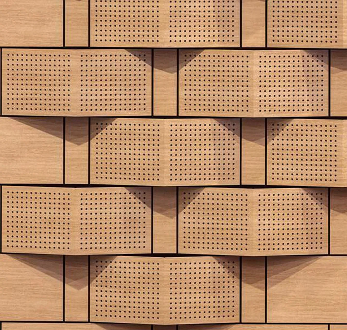 Multi-Purpose Classroom Soundproof Construction Material MDF Ceiling Panel Perforated Acoustic Panel