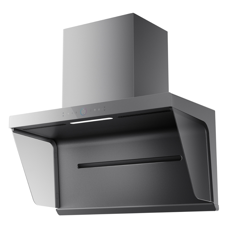 Modern C5 High-Quality Black Kitchen Range Hood for Smoke Extraction 51-60dB Noise Wall-Mounted Cooker Hood