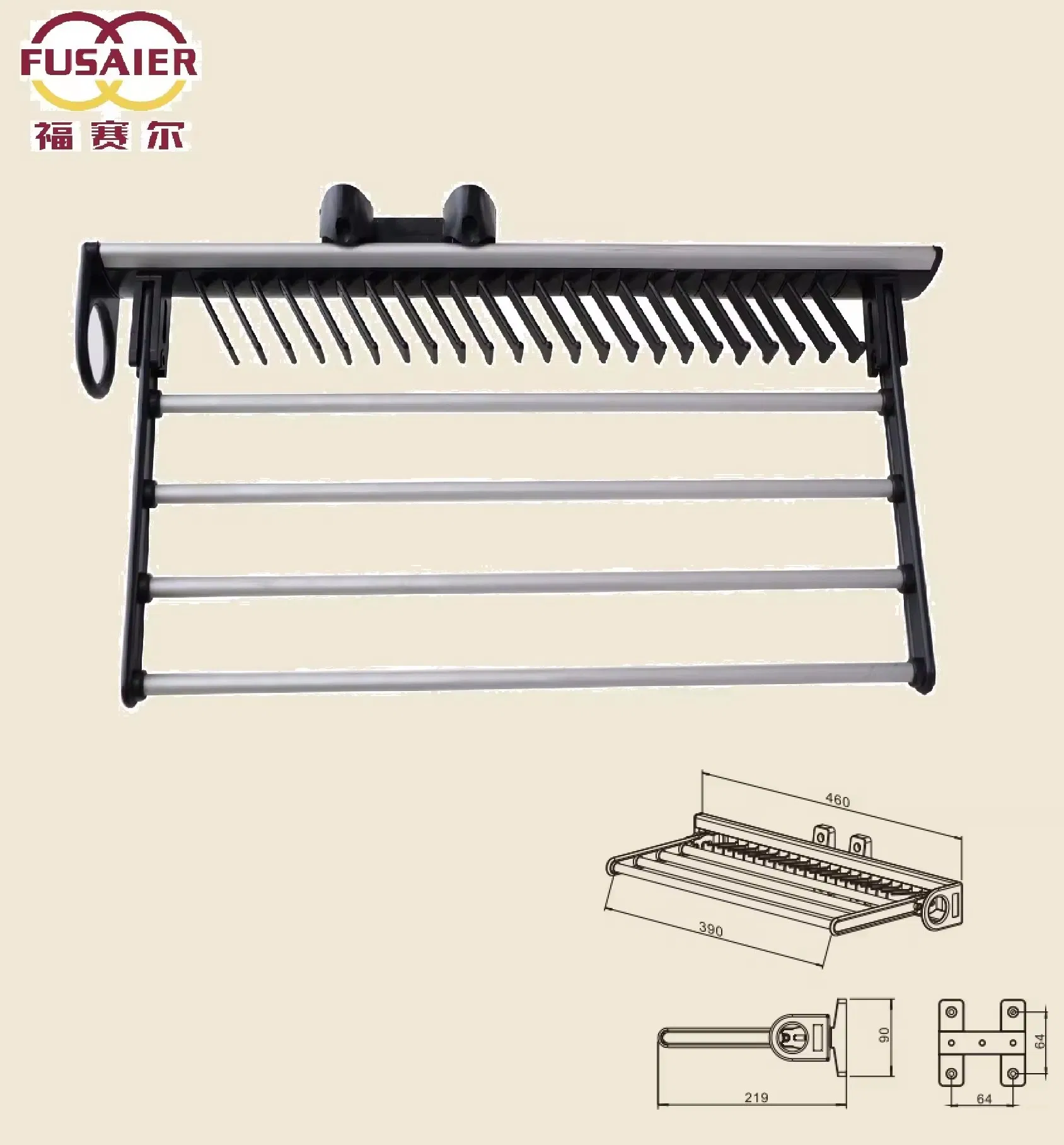 China Factory OEM Wardrobe Accessories Folding Closet Hangers &Racks Pull out Sliding Closet Hanger Wardrobe Trousers Rack/Tie Rack