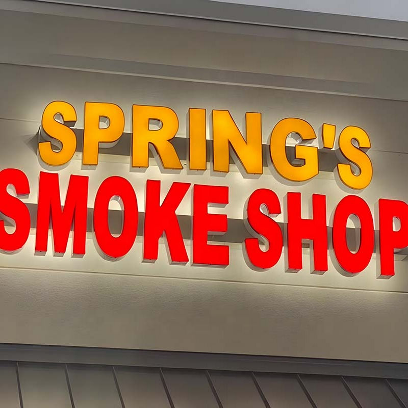 Cheap Ezd Light up 3D Channel Letter Business Logo Vape Shop Sign