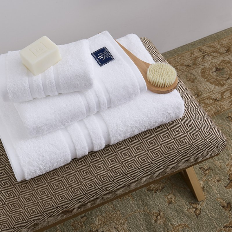 Luxurious High Quality 100% Cotton Hotel Face Towel White with Customized Embroidery Logo