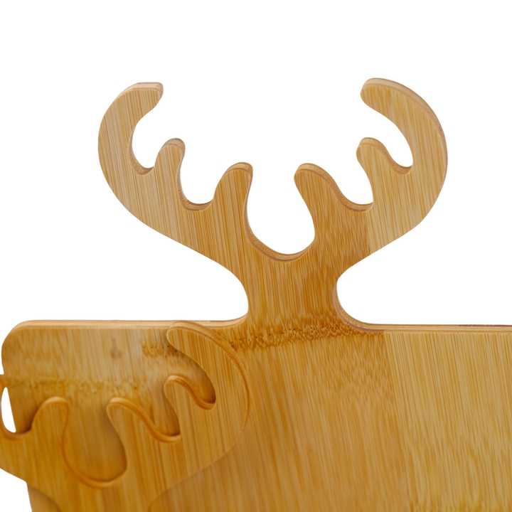 Bamboo Household Two-Piece Set of Deer Antler Shaped Fruit Cheese Board