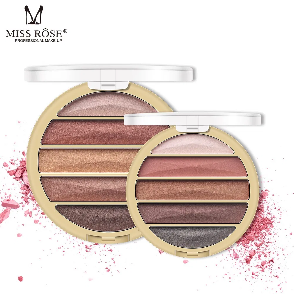 5 Colors Waterproof Portable Eyeshadow Cosmetics Pearlescent Matte Blending Mini