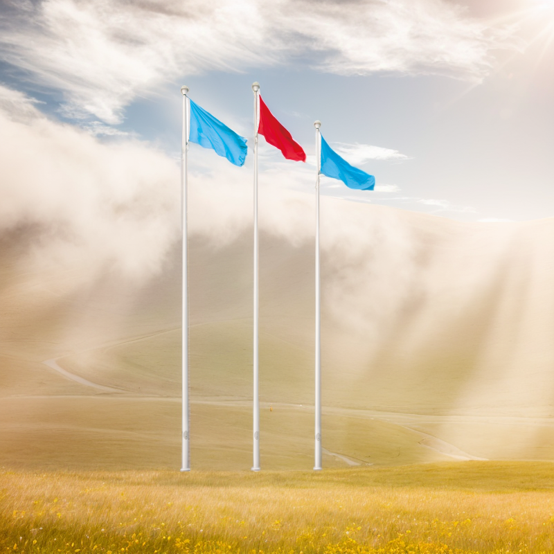 Aluminum Alloy/ Aluminium Alloy Outdoor Stainless Steel Conic Flag Mast