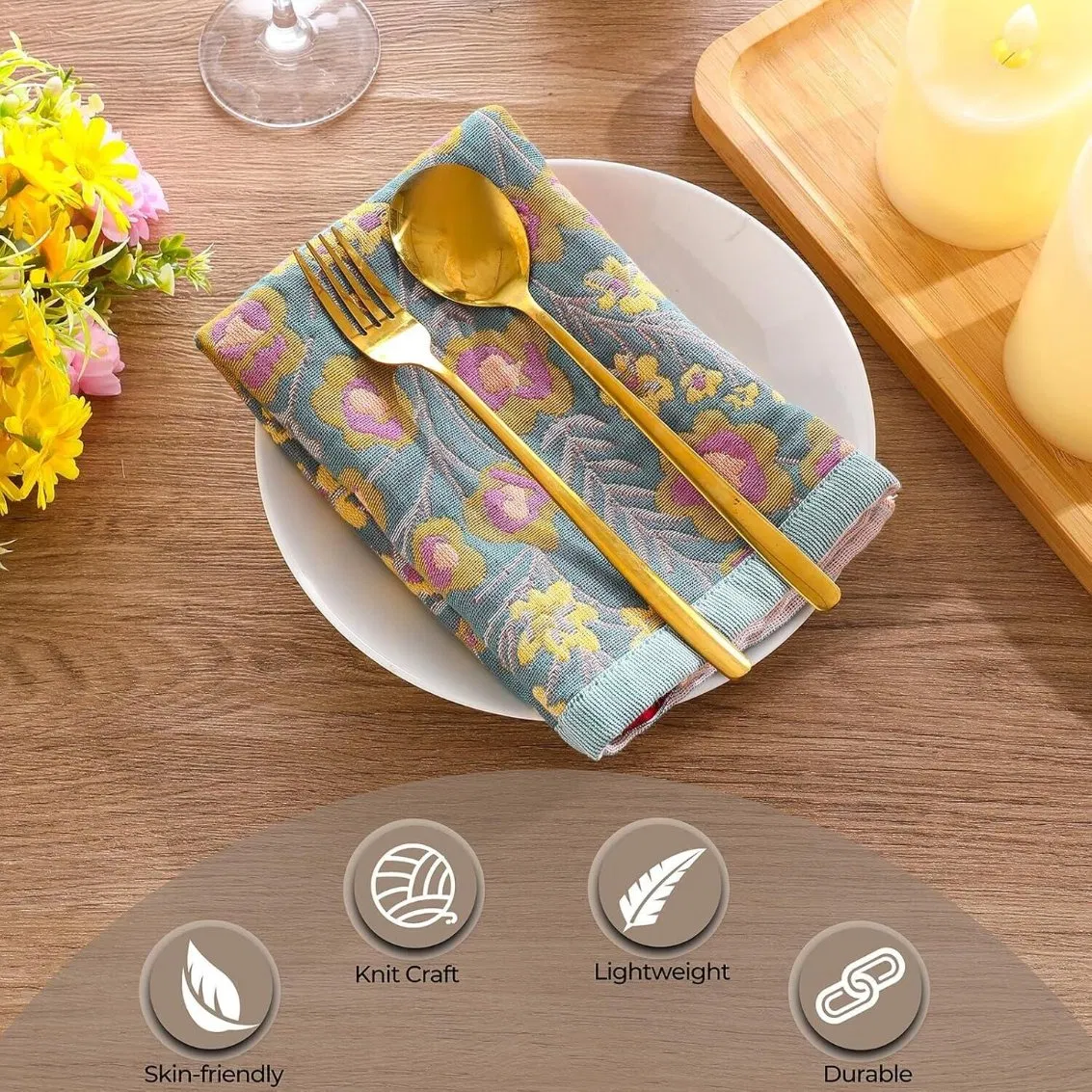 Custom Printed Quick-Dry Kitchen Tea Towels for Events