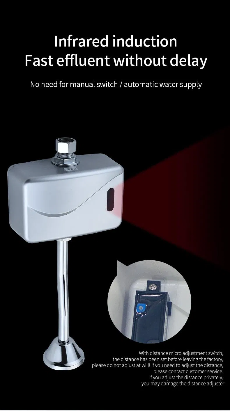 Touchless Toilet Flush Sensor Automatic Infrared Urinal Flush Valve Induction Smart Water Saving Toilet Flusher for Hotel