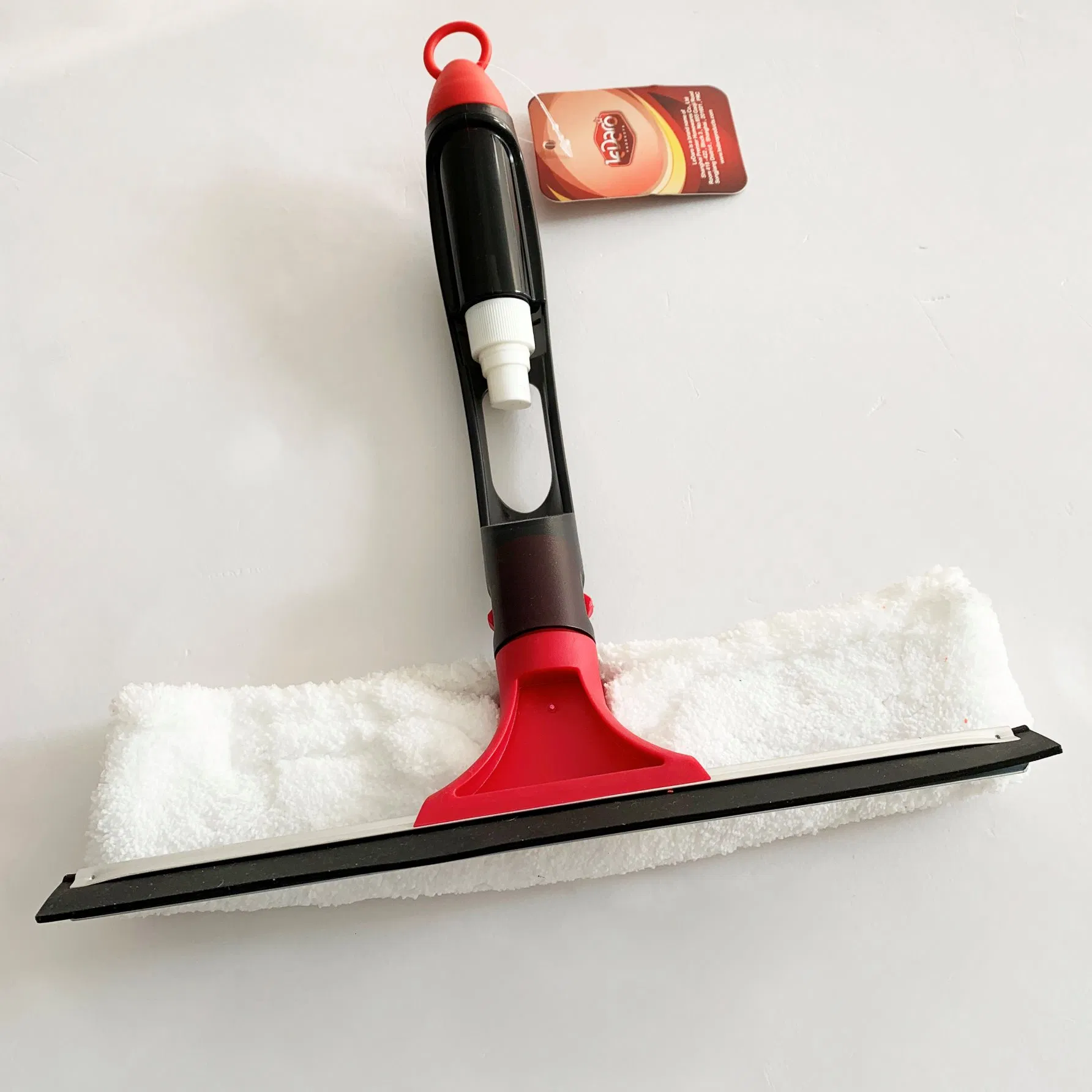 Spray Window Squeegee with ABS Plastic Parts ABS Water Tank and Double Sided Head Aluminium Holder with Rubber and Microfibre Pad for All Glass Cleaning