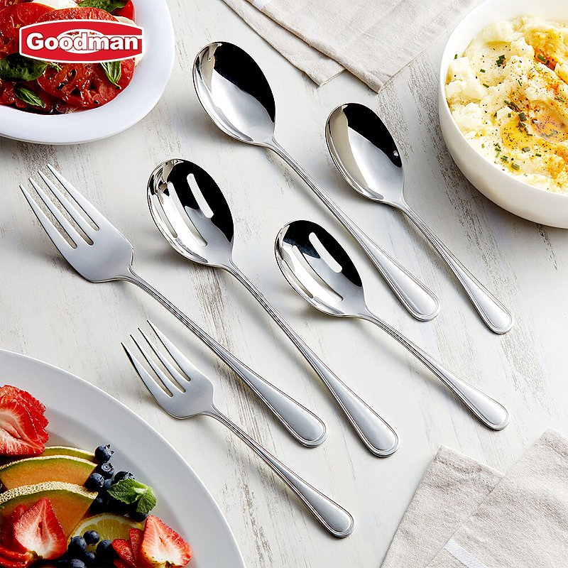 8.75" 11.25"Restaurant Serving Tableware Stainless Steel Cutlery Spoon and Fork Flatware Sets
