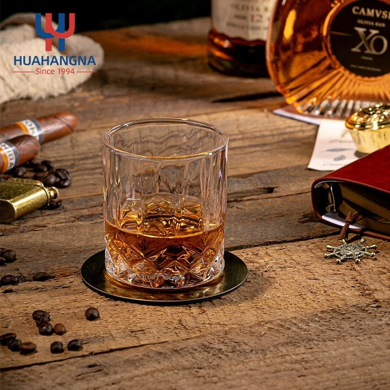 Personalized Anniversary Birthday Gift Box 8 Granite Chilling Whisky Rock and 10oz Crystal Double Whiskey Glasses with Tongs