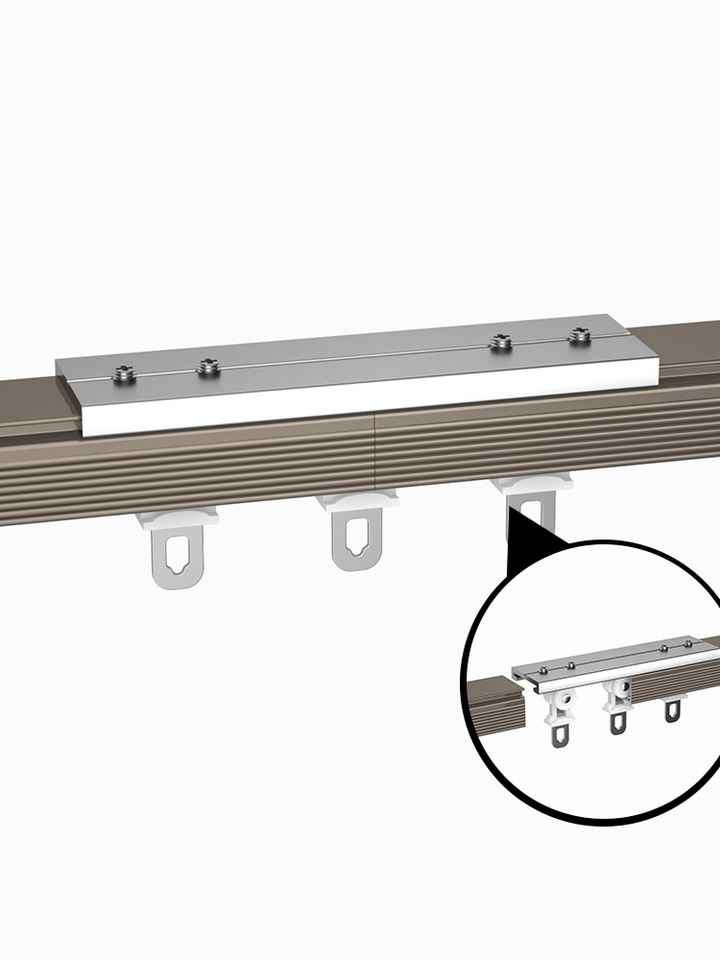 Home Decoration Aluminium Alloy Curtain Tracks Customized Heavy Duty Sliding Curtain Rail