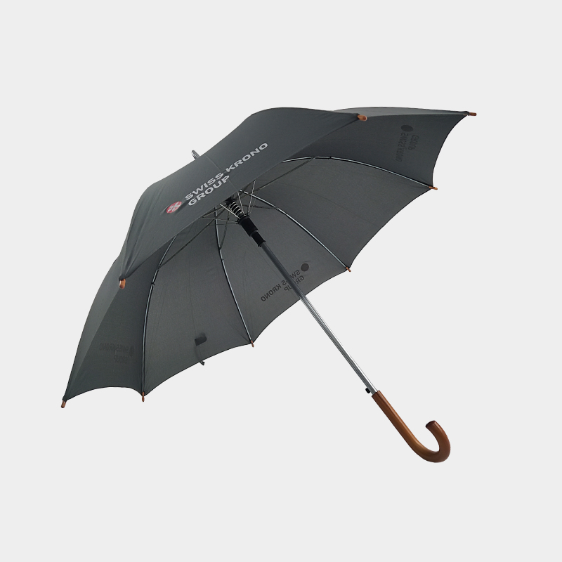 Wooden Handle Auto Open Customise Straight Rain Umbrella