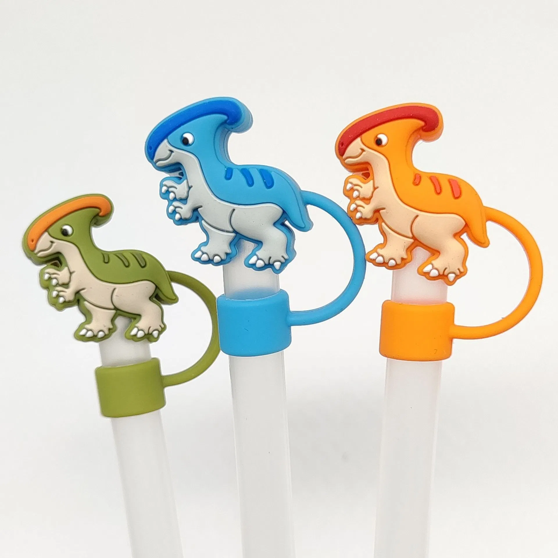 Cute Animal Food Grade Silicone Straw Cap for Kids