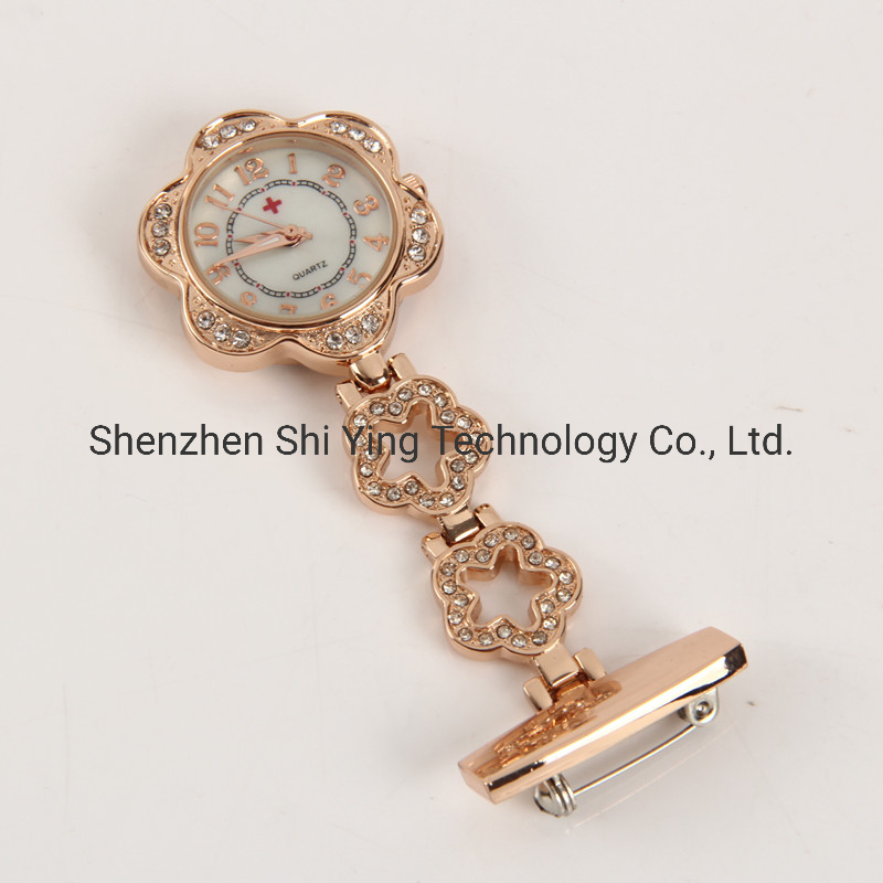 Custom Waterproof Fashion Medical Crystal Fob Nurse Watch with Japan Movement