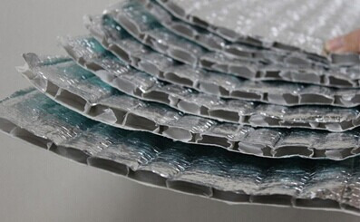 Fire Proofing Single Layer Air Bubble Aluminum Foil with Woven Fabric Roofing Heat Insulation Material