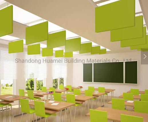 Factory Supply Acoustic Panels Fiber Glass Wool Ceiling Tile Soundproof Baffle Panel
