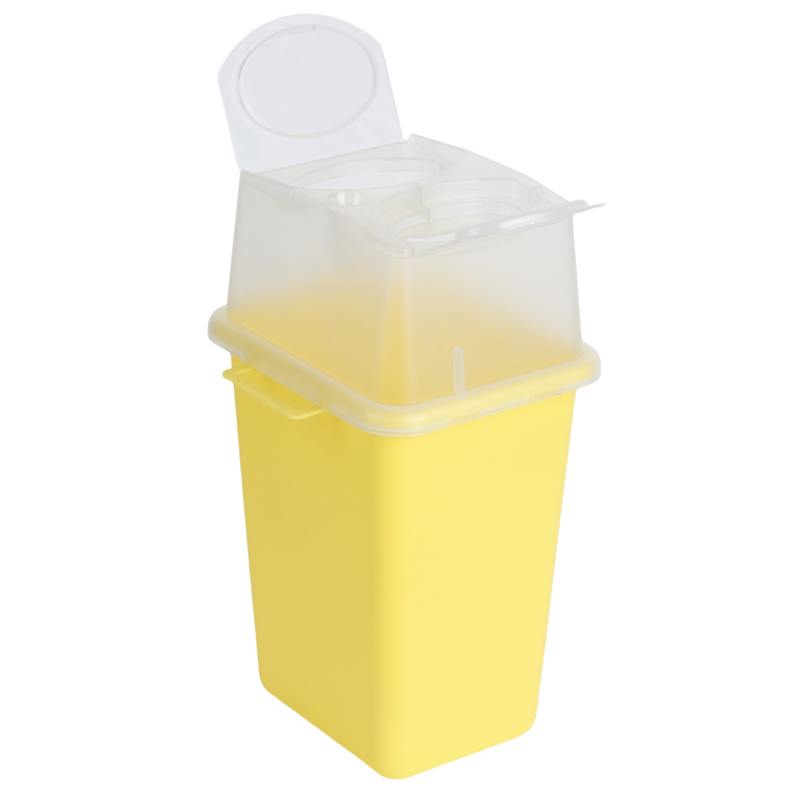 Жёлтый контейнер для острых отходов 1 л