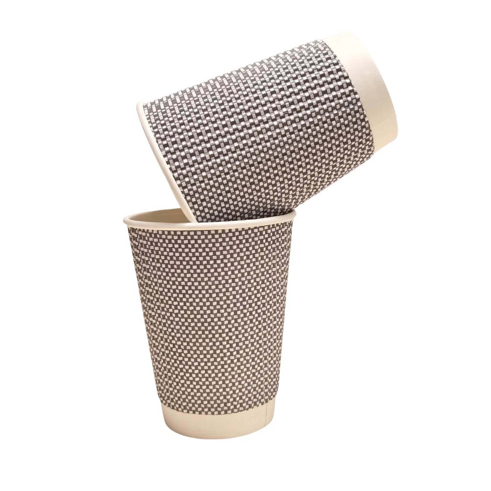 Бумажные стаканчики 12 унций с рифленой стенкой