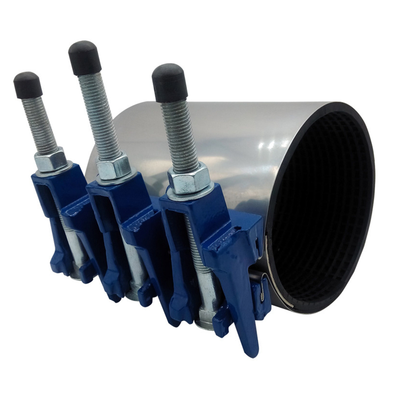 OEM Triple Bands Stainless Steel Ductile Iron Pipe Repair Couping Clamp