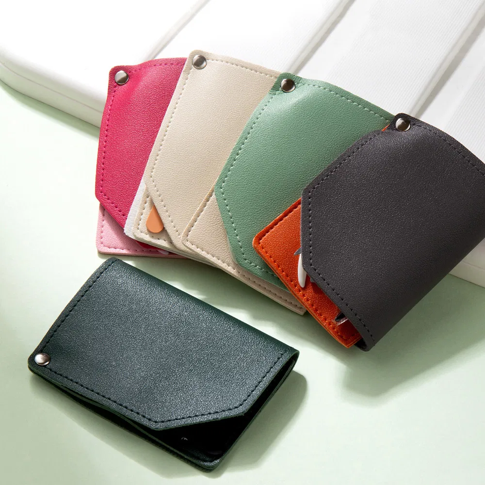 4PCS Manicure Makeup Tool Kits Beauty Tweezer Facial Eyelash Clip Set Eyebrow Tweezers with Leather Case