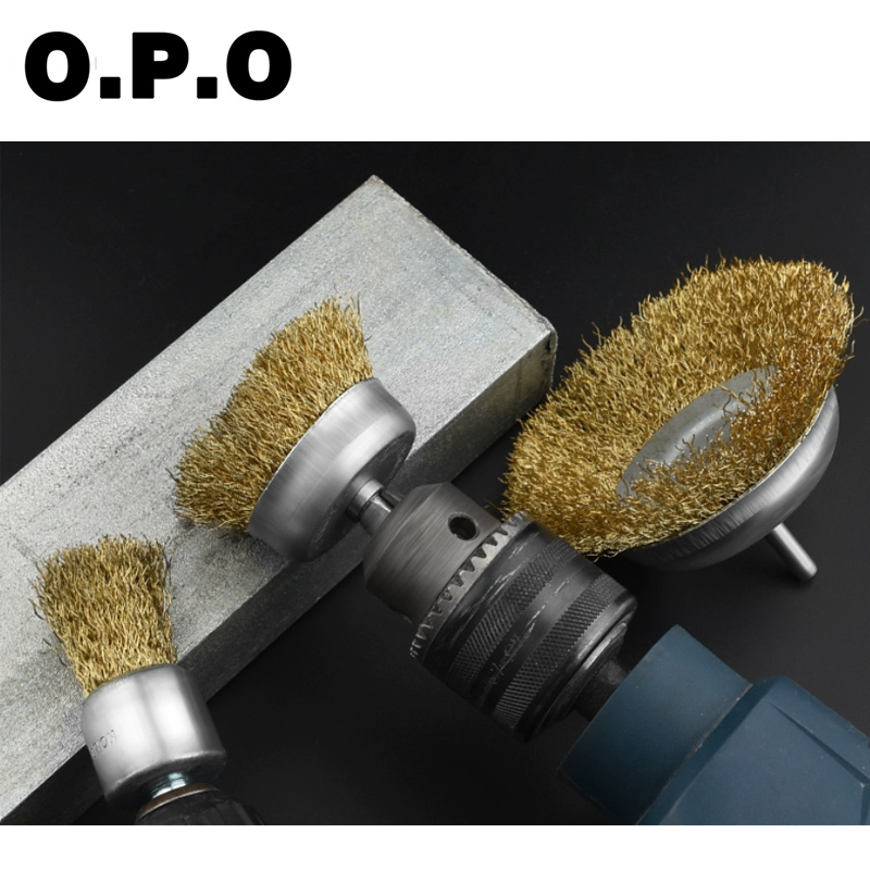 Промышленная чашечная щетка для вала из нержавеющей стали и латуни