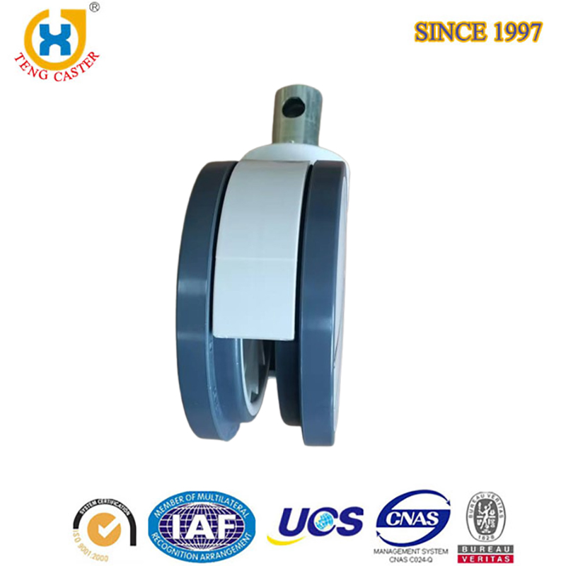 5 Inch 2 Sides Dual Wheel Medical Equipment Caster Wtih Central Lock