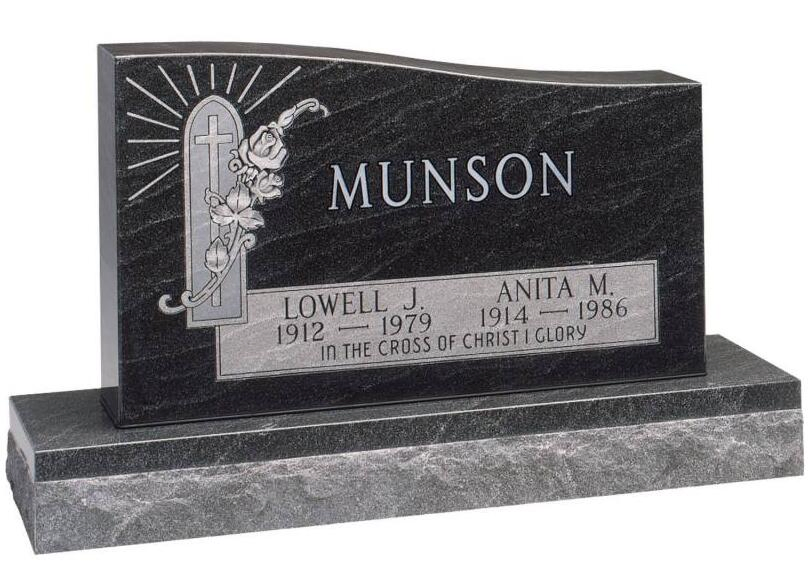 Absolute Black Granite Memorials/Headstones/Monuments/Bench