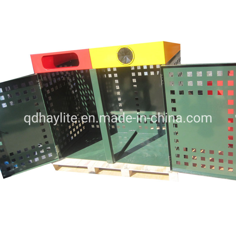 Outdoor Powder Coated Metal Trash Bin Ash Bin
